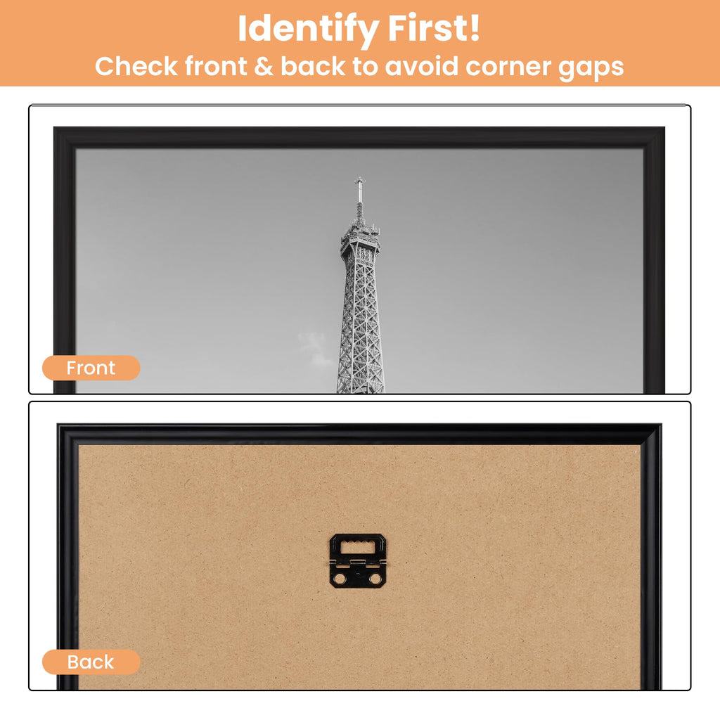 upsimples 11x17 Poster Frame, Easy Slide-In Assembly, Black, 3 Pack