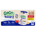 GoGo squeeZ Low Fat YogurtZ Variety Pack, 3 oz Pouches, 20 Count