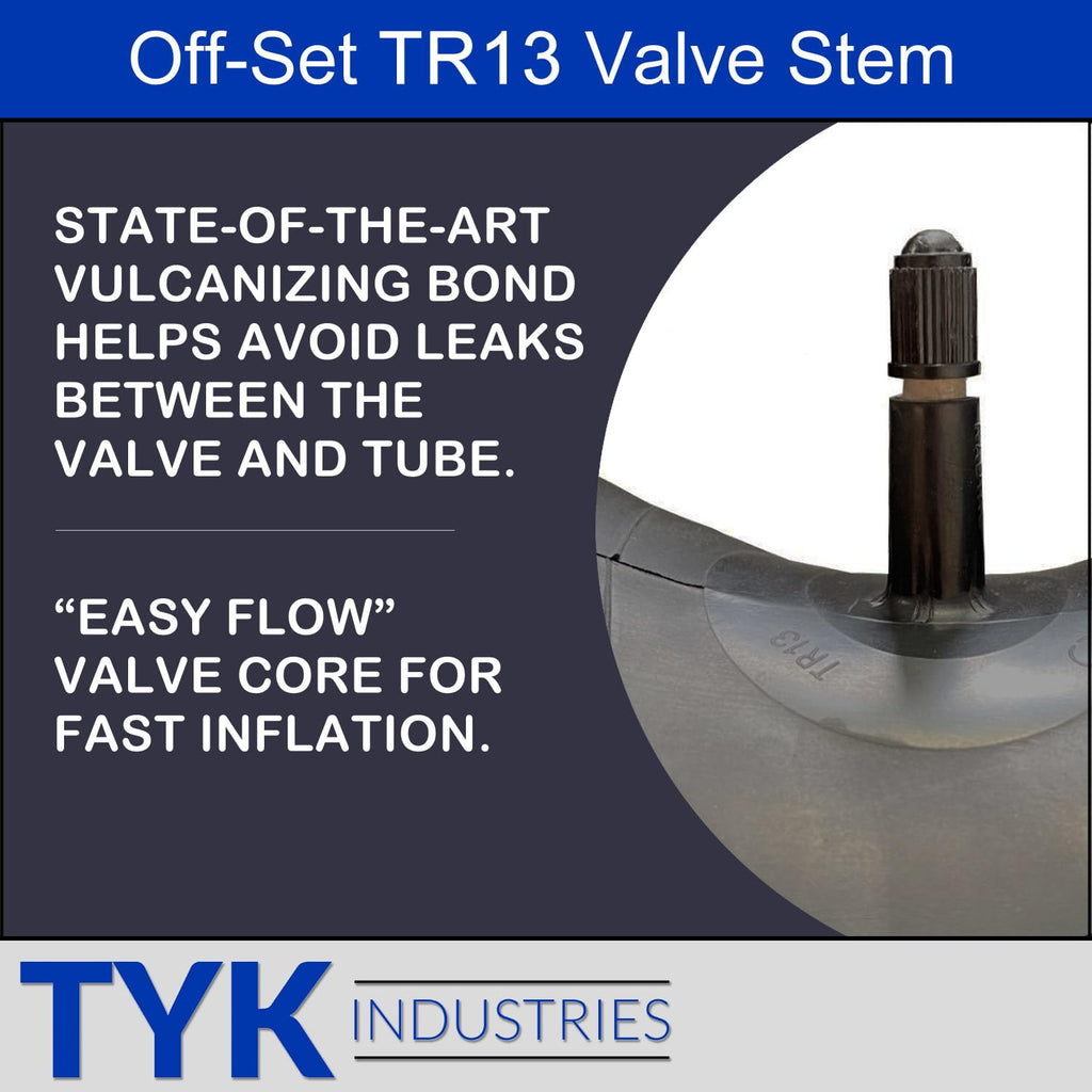 Pair (2) TYK 13x6.50-6 Inner Tube, Lawn Mower Tire Tubes 13x650-6 with a TR13 Valve Stem