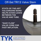 Pair (2) TYK 13x6.50-6 Inner Tube, Lawn Mower Tire Tubes 13x650-6 with a TR13 Valve Stem