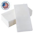 50-Pack BloominGoods Disposable Bathroom Napkins | 12" x 17" Single-Use Classic Lite Linen-Feel Guest Towels, Made in USA | Cloth-Like Hand Towels, White