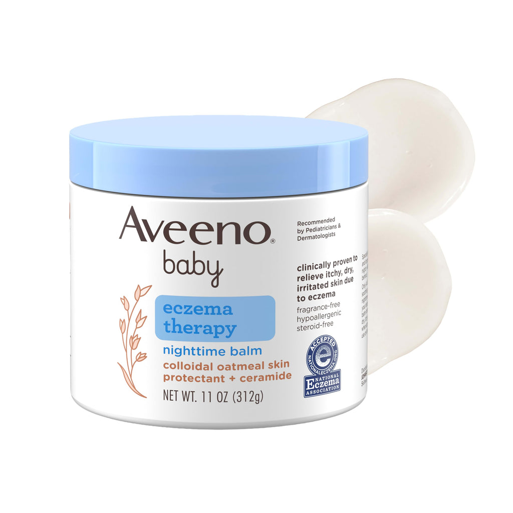 Aveeno Baby Eczema Therapy Nighttime Body Balm, Hypoallergenic, 11 oz