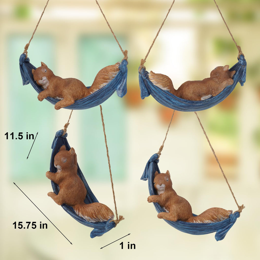 LC LCdecohome Squirrel Garden Décor Hanging Statue 7.75 * 3.75 * 3.25 Inch