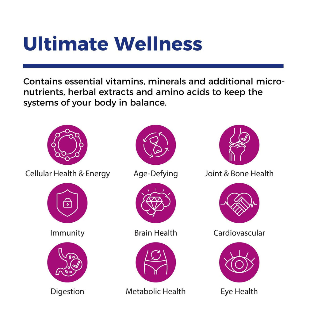 Xtendlife Total Balance Women's Premium Extra Strength Daily Multivitamin & Mineral - 90+ Nutrients for Complete Immune, Heart, Digestive, and Cellular Health - 30 Day Supply