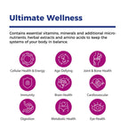 Xtendlife Total Balance Women's Premium Extra Strength Daily Multivitamin & Mineral - 90+ Nutrients for Complete Immune, Heart, Digestive, and Cellular Health - 30 Day Supply