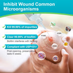 Dimora Skin and Wound Cleanser, OTC First Aid Antiseptic Cleanser,Moistening Absorbent Antibacterial Wound Dressings for Cuts, Abrasions, Lacerations, Burns, Skin Cleansing and Rinsing -8oz / 237mL