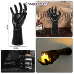 DAZONGE Halloween Decor 3Set Creepy Hands with Candles Halloween Wall Decor