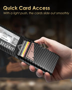 2026 Wallet for Men - RFID Blocking Slim Minimalist Wallet, Carbon Fiber