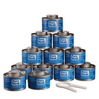 Pure Heat 6-Hour Chafing Fuel Cans (12 Pack) - Resealable Burner Fuel - Food Warmer Cans for Chafing Dishes - Canned Heat Perfect for Catering, Buffet, or Camping