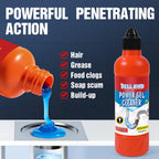Bell Bird Drain Clog Remover & Pipe Cleaner - Thick Power Gel Dissolves Hair, Grease, and Soap Scum - Septic Safe Odor Eliminator for Kitchen Sinks, Tubs, Showers & Toilets (Pack of 4)