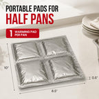Lava Gel Self-Heating Buffet Kit – Flameless Food Warmer Set for Parties – Includes 4 Trays, 4 Half-Size Heat Pads & Foil Pans – Keeps Hot Food Hot for up to 3 Hours – Gel Fuel Can Alternative