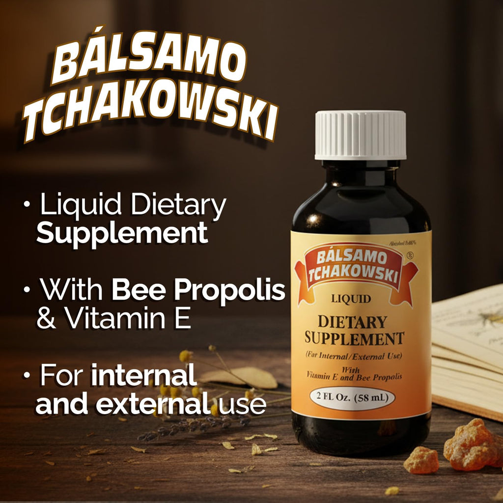 Balsamo Tchakowski Liquid bee Propolis Extract | Natural Propolis Supplement for Skin Soothing & Daily Wellness | Multi-use Propolis Liquid for Oral & Topical Care | Vitamin E Formula | 2-Pack