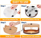 2 Pack Flea Traps for Inside Your Home, Indoor Flea Traps with 8 Sticky Pads, Flea Monitoring Trap for Home, Sticky Insect Catcher for Fleas, Moths & Gnats