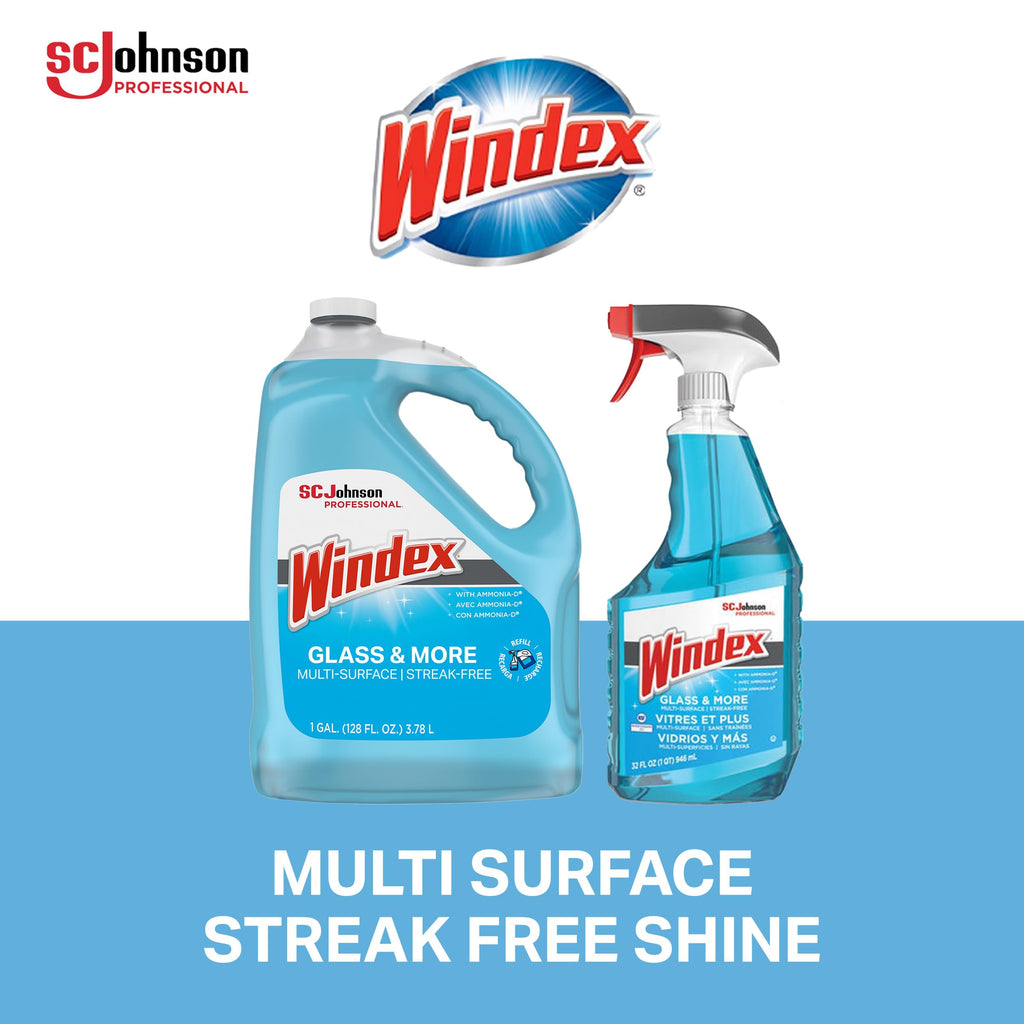 SC Johnson Professional Windex Glass Cleaner Refill, 1 Gallon, 4 Count
