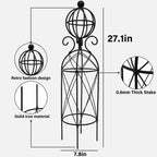 GOOOXIM Metal Garden Obelisk Trellis for Climbing Plants - 27.1"x7.8"