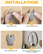 (ApeBest) 40Pcs Claw Picture Hangers for Drywall: Wall Picture Hanging Hooks No Damage - Heavy Duty Picture Frame Hooks Kit - Picture Hangers for Large Art Picture Photo Poster Painting Mirror Decor