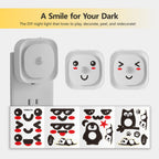YUNLEX 2 Pack Plug in Night Light with Motion Sensor & Dusk to Dawn Sensor, 3 Sensor Modes, Blue Night Lights Plug into Wall, Dimmable Nightlight for Bathroom, Bedroom, Indoor