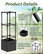 2PCS Dragon Fruit Trellis for Climbing Plants Indoor Outdoor, Heavy Duty Metal Adjustable Vertical Garden Support for Indoor Outdoor Potted Plants, Tomato, Cactus, Roses,Vines(12 * 12 * 47inch,2PC)