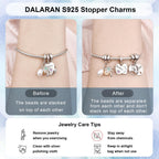 DALARAN 4PCS Stopper Charms Fit Pandora Bracelet Rubber Spacer Beads