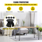 VEVOR Hairpin Table Legs 24" Black Set of 4 Desk Legs 880lbs Total Load Capacity Hairpin Desk Legs 3 Rods for Bench Desk Dining End Table Chairs Carbon Steel DIY Heavy Duty Furniture Legs