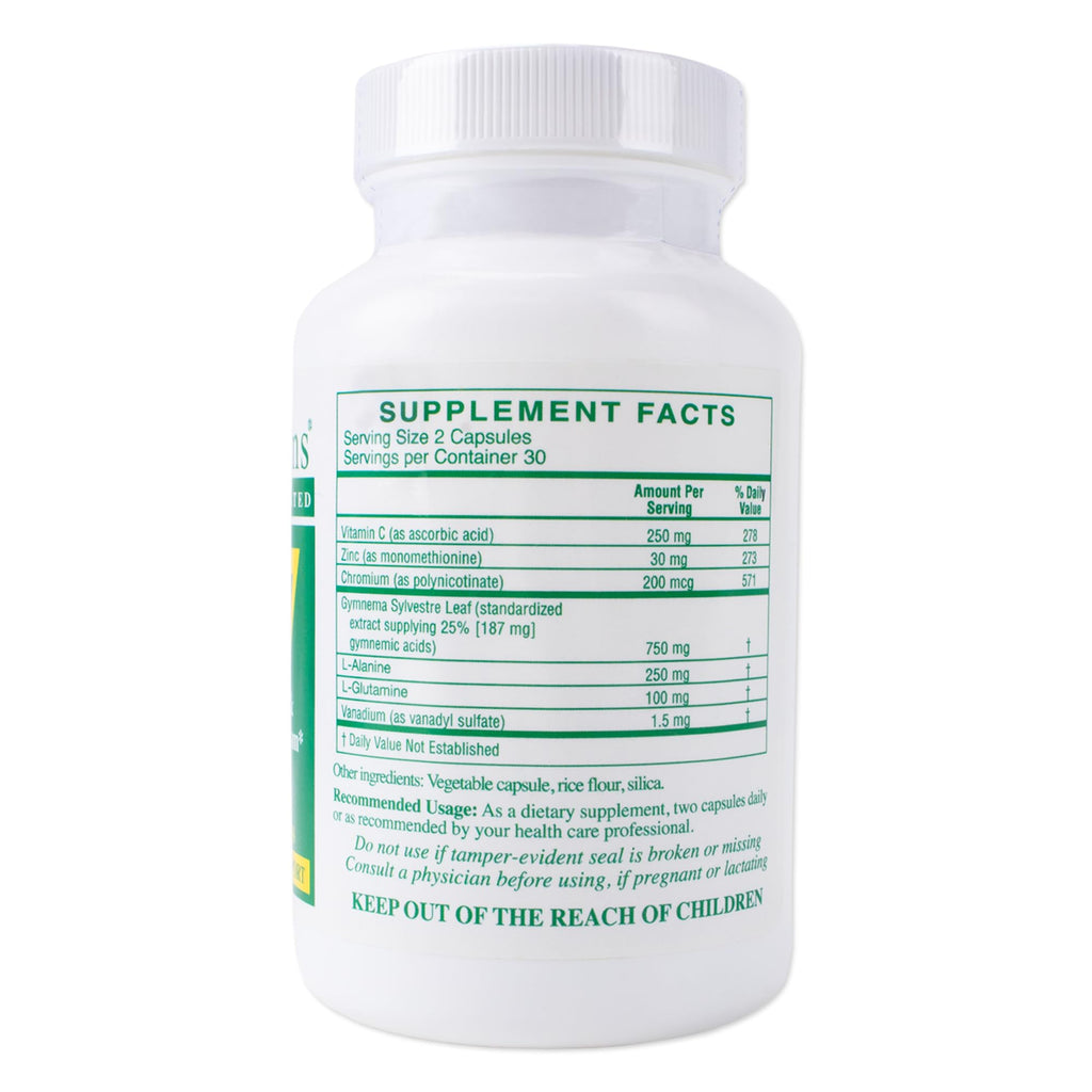 American Health Service DB-7 Balanced Sugar & Carbohydrate Metabolism Supplement with Chromium, Zinc, Vitamin C, & Vanadium, Hypoallergenic Supplement for Men & Women, 60 Capsules