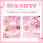 Gift Baskets for Women, 9pcs Birthday Gifts for Teenage Girls, Best Christmas Ideas Box w/Coquette Bow Aesthetic Cup Trendy Stuff for Her Teen Girl Sister Friend Friendship Sweet 16th 18th 21st Bday