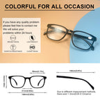 OCCI CHIARI XL Reading Glasses Men Large head Comfortable Readers 1.0 1.25 1.5 1.75 2.0 2.25 2.5 2.75 3.0 3.5 4.0 5.0 6.0(1.5x Black)