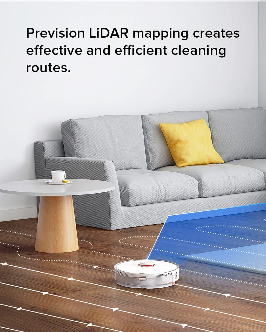 roborock S5 MAX Robot Vacuum and Mop, Self-Charging Robotic Vacuum Cleaner, Lidar Navigation, Selective Room Cleaning, No-mop Zones, 2000Pa Powerful Suction, 180min Runtime, Works with Alexa(White)