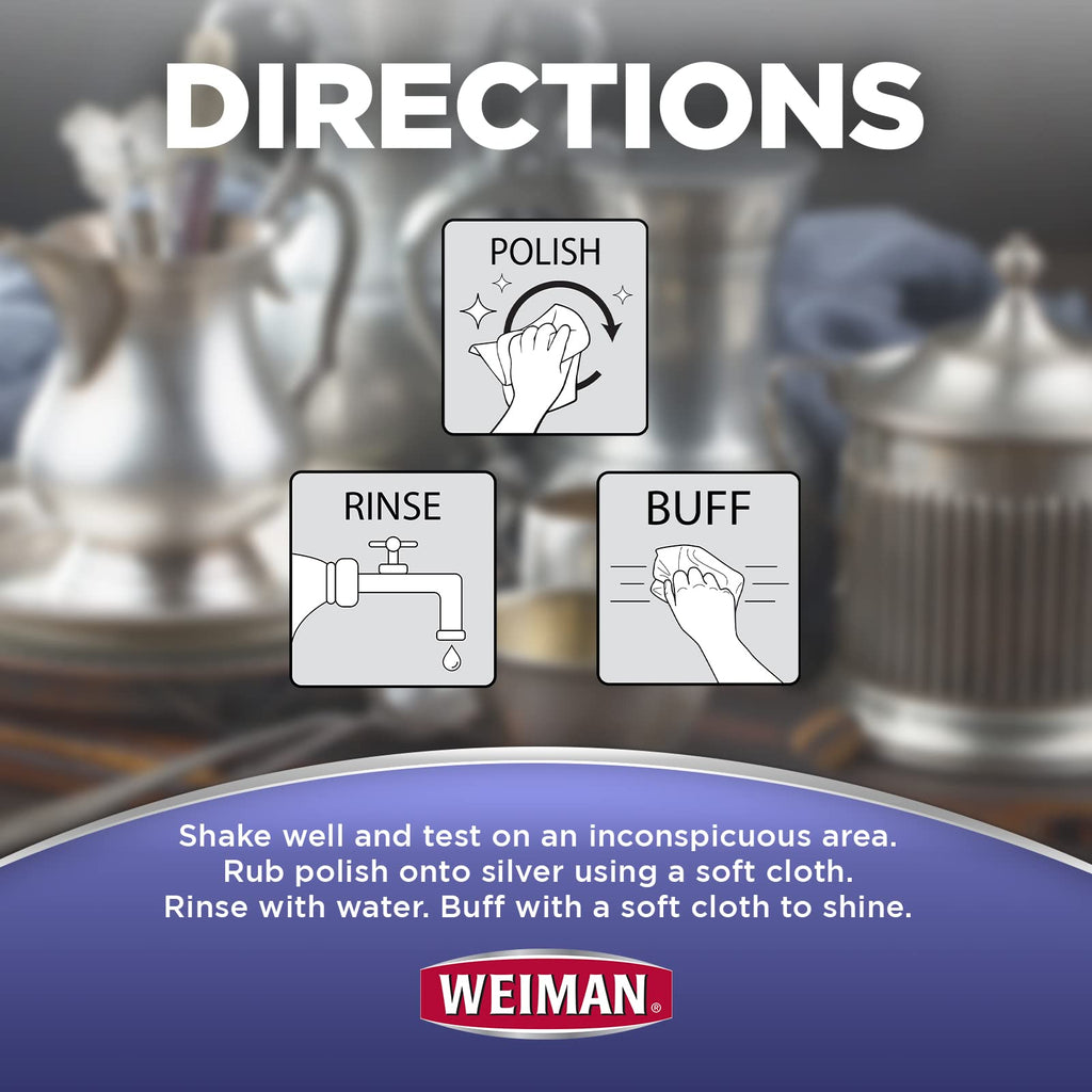 Weiman Silver Polish, 8 ounce Bottles, pack of 2