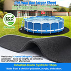 Abimars Pool Liner Pad for Above Ground Pools, 12 FT Round Extra-Thick Pool Mat, Seamless Comfort Underfoot, Puncture-Resistant Industrial-Grade Black Synthetic Fiber Pad