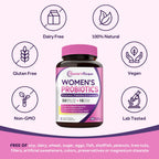 Doctor's Recipes Women's Probiotic, 90 Caps 50 Billion CFU 16 Strains, with Organic Cranberry, Shelf Stable, Delayed Release, No Soy Gluten Dairy