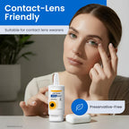 Optase® HYLO Relief Dry Eye Drops, 0.33 fl oz (10ml), 300 Doses - Preservative Free Eye Drops for Dry Eyes - Gentle Lubricant Multi-Dose Solution - Contact Lens Compatible for Daily Comfort