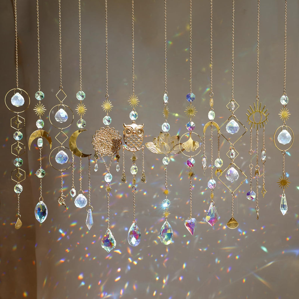 16pcs Crystal Suncatcher, Colorful Suncatchers Sun Catchers Indoor Window