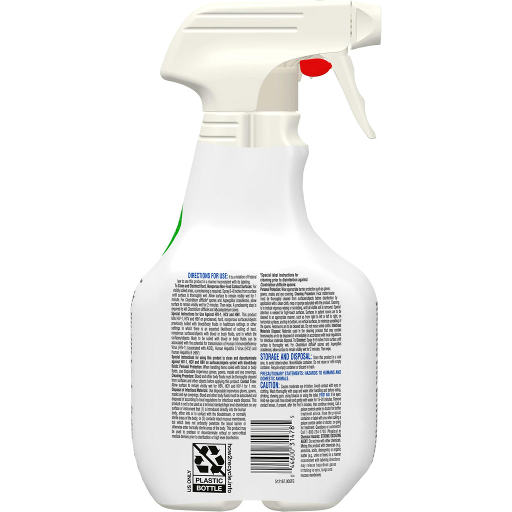 Clorox Healthcare Fuzion Cleaner Disinfectant Spray, 32 Fluid Ounces (Package May Vary)