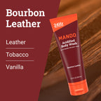 Mando Odor Shield Body Wash - 24 Hour Control - Removes Odor Better than Soap - SLS Free, Paraben Free, Skin Safe - 8.5 Ounce (Pack of 2) (Bourbon Leather)