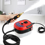 2500W High Temperature Pressurized Steam Cleaner Hand-held Portable Steam Cleaning Machine 1000ml Tank for Kitchen Toilet Car Seat (Red, 110V)