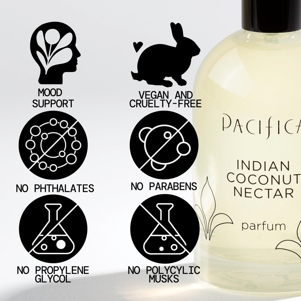 Pacifica Indian Coconut Nectar Spray Perfume, 2 oz ��� Warm Coconut & Vanilla Gourmand Fragrance for Women Clean Beauty Scent, Long-Lasting Beachy & Layerable, 100% Vegan & Cruelty-Free Made in USA