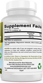 Best Naturals L-Tyrosine 500 mg 90 Capsules (90 Count (Pack of 3))