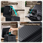 CEROELDA Small Trash Can with Lid-1.3 Gal-Dog Poop Trash Can Outside-Black