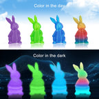 YOUSU 1.75mm 3D Printer Filament Bundle, Glow in The Dark Filament Multicolor, Green, Blue, Purple and Rainbow, PLA Filament 1.75 mm, Dimensional Accuracy +/- 0.03 mm, 250g X 4 Pack