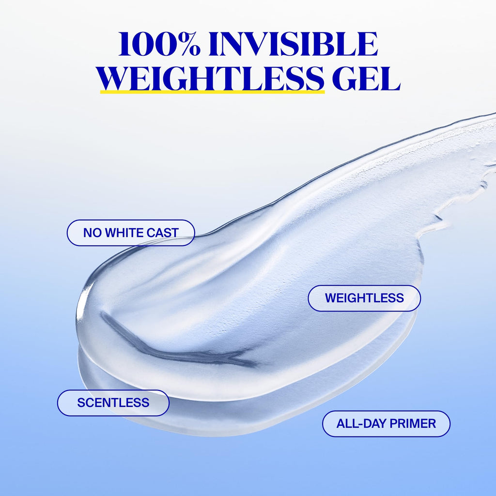 Supergoop! Unseen Sunscreen - SPF 50 - Clear & Invisible Face Sunscreen + Broad Spectrum + Makeup-Gripping Primer - Weightless, Scentless, Oil Free - For All Skin Types & Tones - 1.7 fl oz
