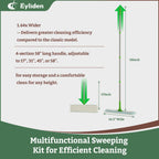 Eyliden 16.5" Large Sweeper Mop, 3 Types of 22 Disposable Dry & Wet Cloths