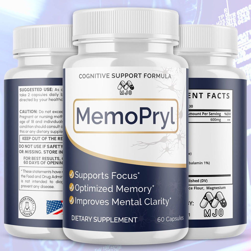 (2 Pack) Memopryl Brain Capsules, Official Memopryl Pills with All Natural Ingredients, Advanced Formula Memo Pryl Health and Wellness Support Pills with Maximum Strength Multivitamins (120 Capsules)