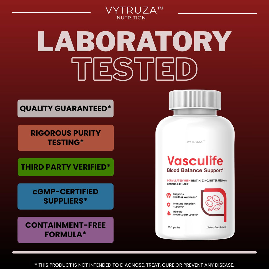 VYTRUZA Vasculife Blood Balance Support* - Vasculife Capsules Advanced Formula Blood Health Support Supplement Supports Blood Flow and Blood Circulation*, 60 Capsules