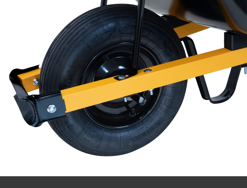 True Temper Wheelbarrow with Pneumatic Tire and Steel Handles, 6 Cu. Ft