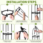 SDLDEER 1 Pcs 6.7FT Garden Obelisk Trellis Climbing Plant Support