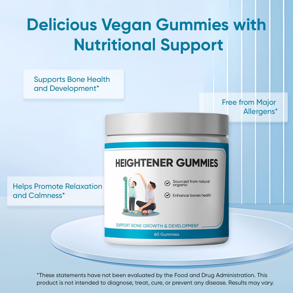 SPEORARY Heightener Gummies with Vitamin C, Vitamin D, Calcium & Ashwagandha – 60 Gummies