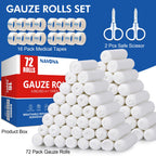 Navona 72 Pack Gauze Rolls, 4 in x 4.1 Yards