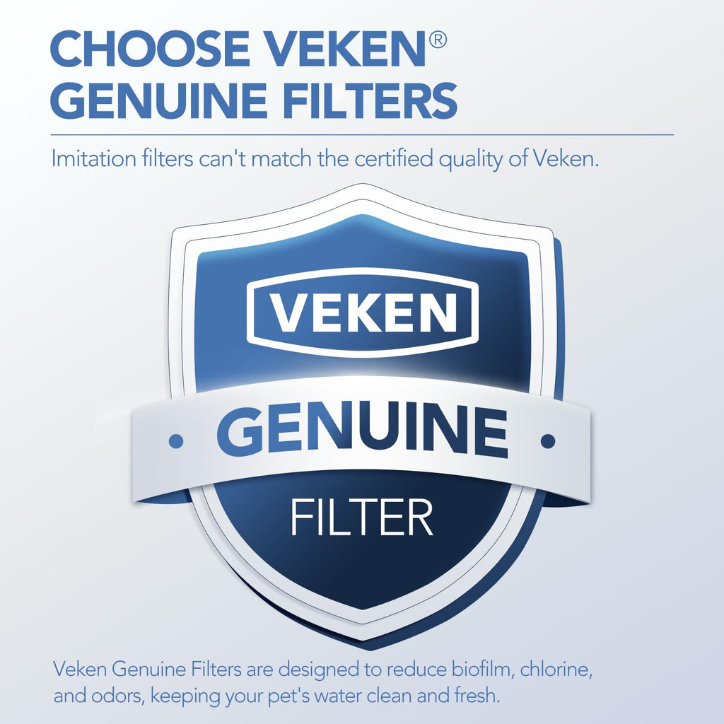 Veken Cat Water Fountain Filters, F1 Series, 16 Pack Replacement Filters