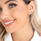 4 Pairs 925 Sterling Silver Small Huggie Hoop Earrings for Women Men